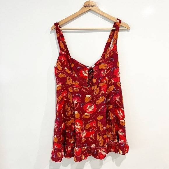 Free People Floral Mini Lattice Lovers Slip Dress - Picture 3 of 11